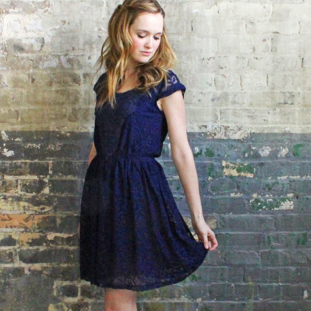Mismash Midnight Blue Crochet Summer Dress